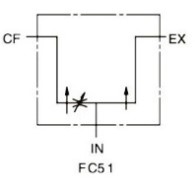 Гидравлическая схема регулятора расхода FC51
