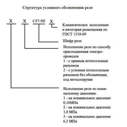 2C57-5H Обозначение